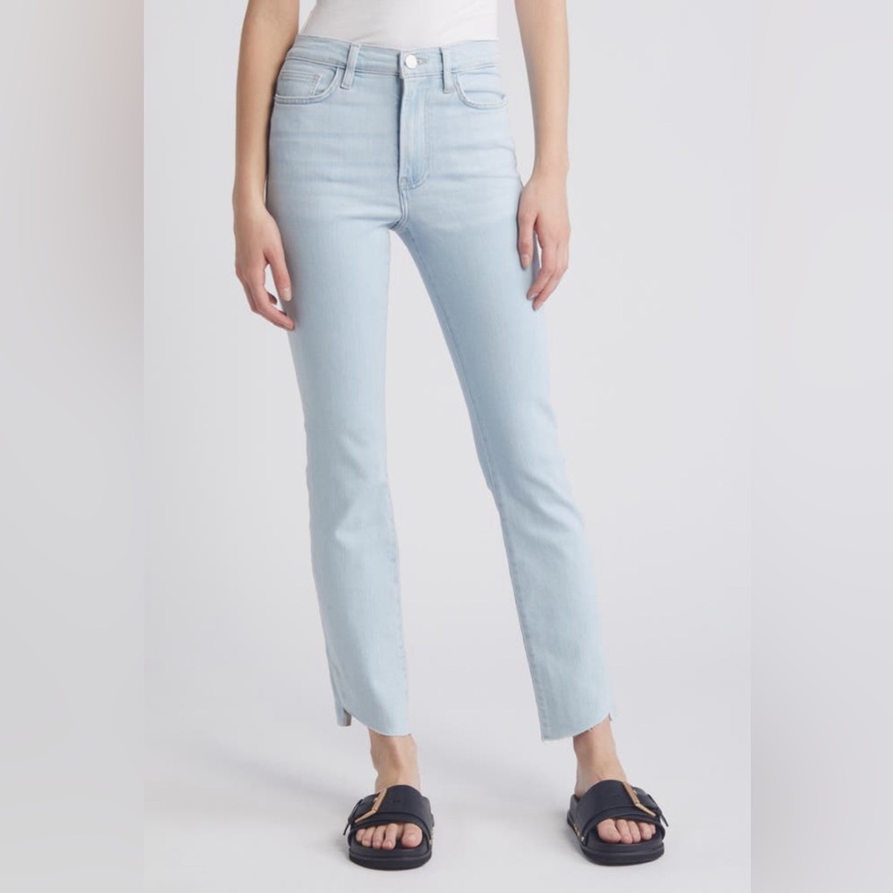 FRAME Le High Waist Straight Raw Hem Ankle Jeans Women’s Size 26